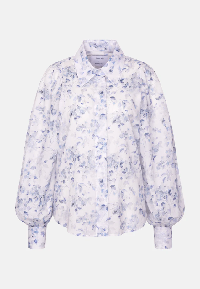 Chemisier avec motif en coton voile in Bleu Clair |  Seidensticker Onlineshop