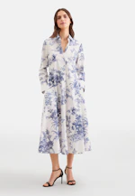 Hemdblusenkleid mit Print aus Baumwolle in Hellblau |  Seidensticker Onlineshop