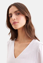 Robe à étages à col en V en 100 % lin in Blanc |  Seidensticker Onlineshop