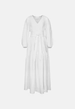 Stufenkleid mit V- Neck aus 100% Leinen in Weiß |  Seidensticker Onlineshop