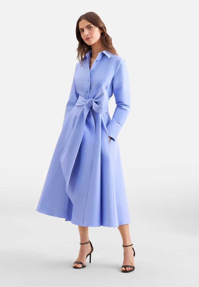 Hemdblusenkleid aus Taft in Lila | Seidensticker Onlineshop