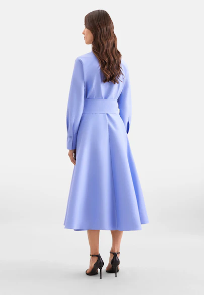 Hemdblusenkleid aus Taft in Lila |  Seidensticker Onlineshop