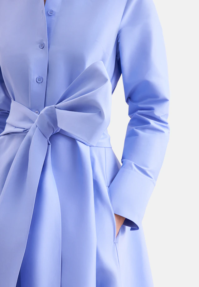 Hemdblusenkleid aus Taft in Lila |  Seidensticker Onlineshop