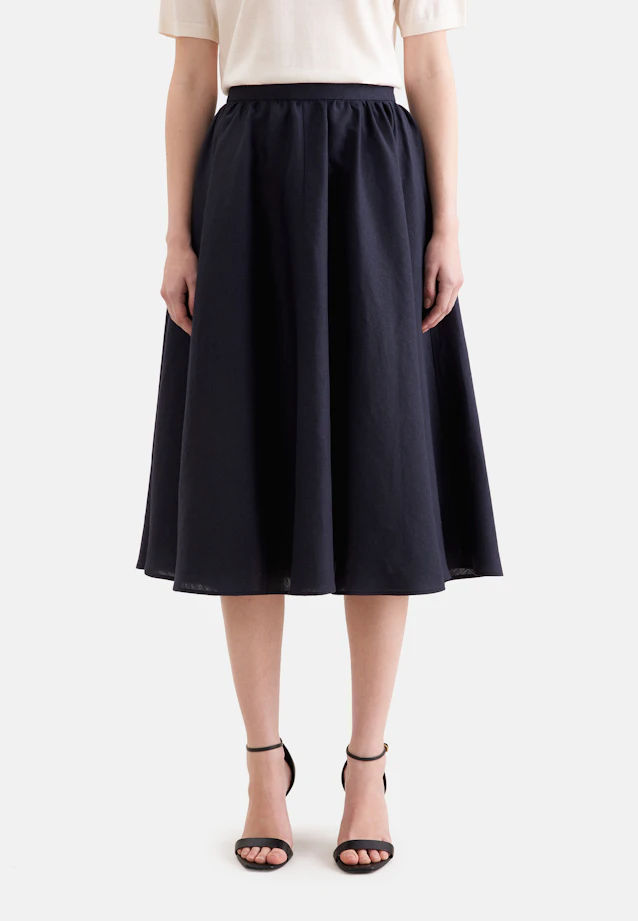 Wide swinging skirt with waistband made of 100% linen in Schwarz |  Seidensticker Onlineshop