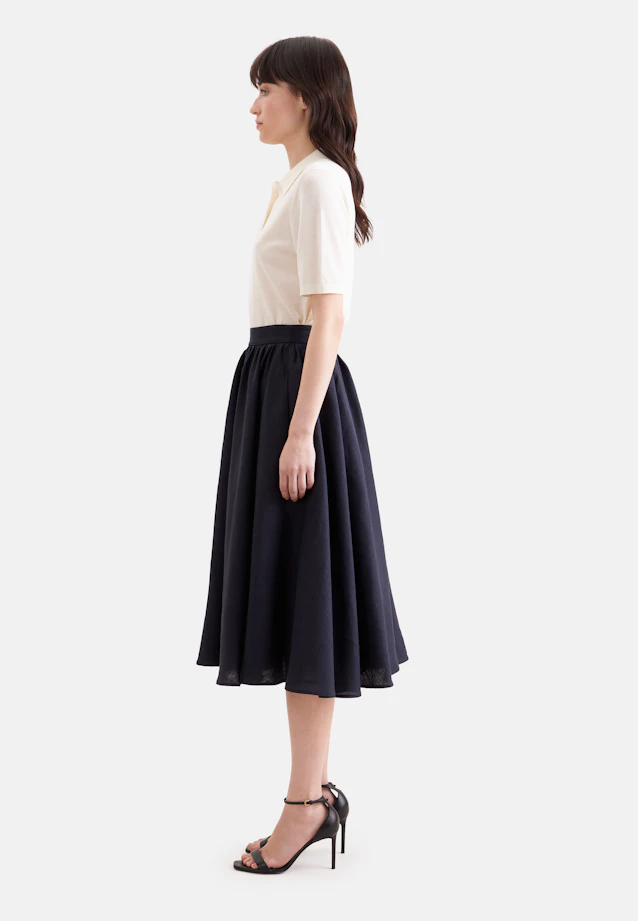 Wide swinging skirt with waistband made of 100% linen in Schwarz |  Seidensticker Onlineshop