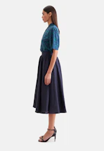 Jupe large et flottante avec ceinture faite de 100 % lin in Bleu Foncé |  Seidensticker Onlineshop