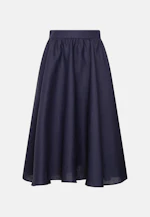 Wide swinging skirt with waistband made of 100% linen in Dunkelblau |  Seidensticker Onlineshop