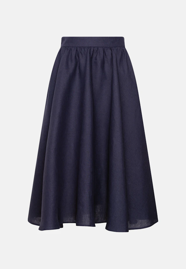 Jupe large et flottante avec ceinture faite de 100 % lin in Bleu Foncé |  Seidensticker Onlineshop