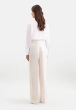 Pleated trousers made of 100% linen in Weiß |  Seidensticker Onlineshop