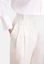 Bundfaltenhose aus 100% Leinen in Weiß |  Seidensticker Onlineshop