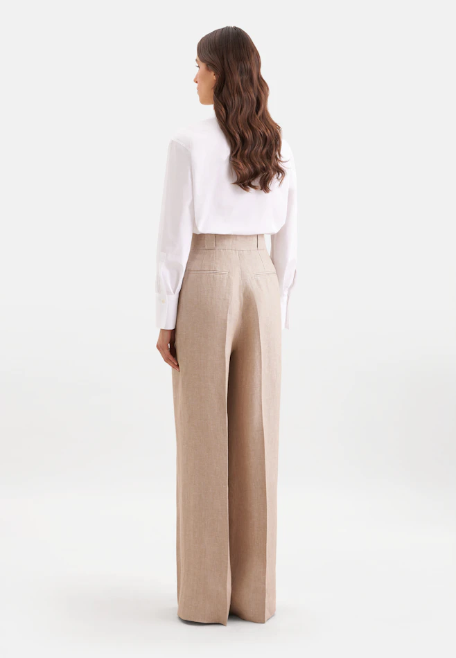 Bundfaltenhose aus 100% Leinen in Beige | Seidensticker Onlineshop