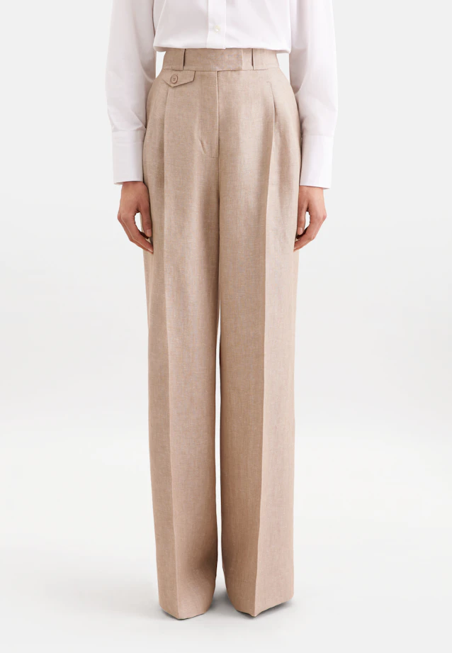 Bundfaltenhose aus 100% Leinen in Beige |  Seidensticker Onlineshop