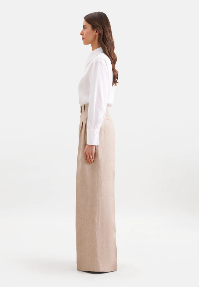 Pleated trousers made of 100% linen in Beige |  Seidensticker Onlineshop