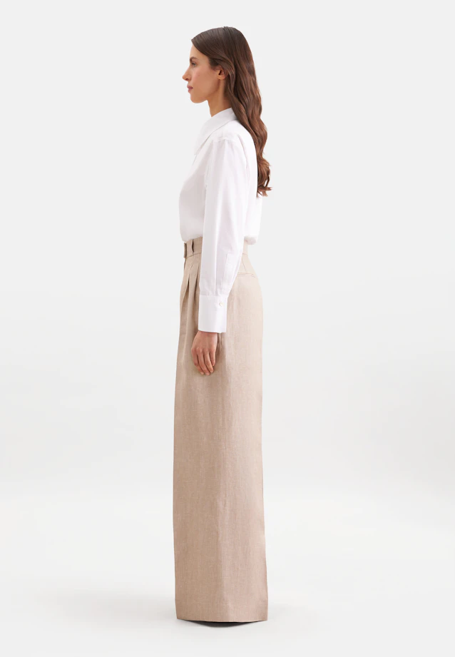 Bundfaltenhose aus 100% Leinen in Beige |  Seidensticker Onlineshop