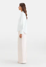 Hemdbluse mit abnehmbarer Schluppe aus Cotton Twill in Weiß |  Seidensticker Onlineshop