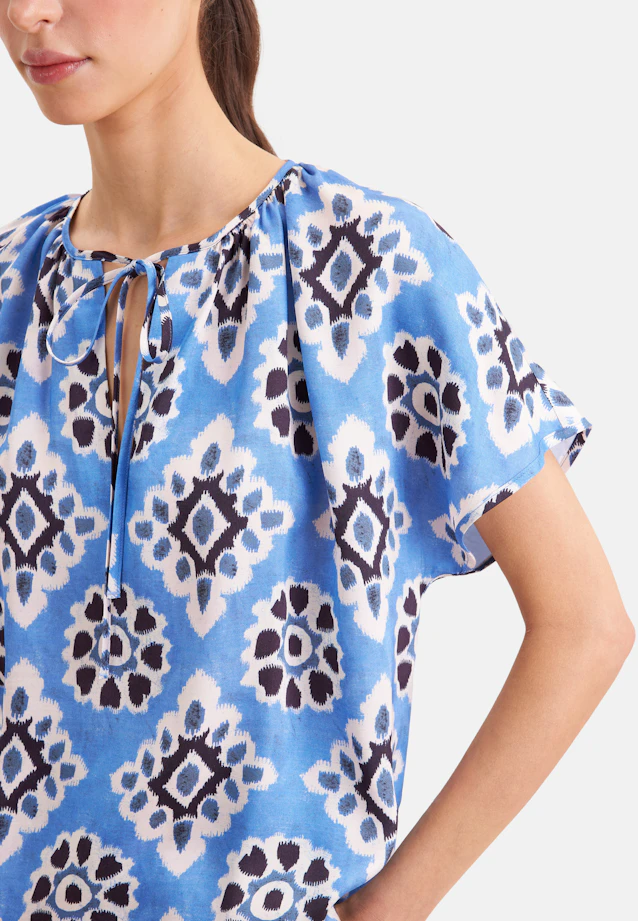 Satin blouse shirt in Mittelblau |  Seidensticker Onlineshop