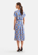 Satin blouse dress in Mittelblau |  Seidensticker Onlineshop