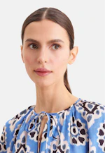 Satin blouse dress in Mittelblau |  Seidensticker Onlineshop