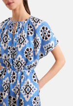 Satin blouse dress in Mittelblau |  Seidensticker Onlineshop