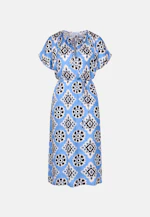 Satin blouse dress in Mittelblau |  Seidensticker Onlineshop