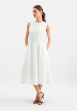 Ärmelloses Kleid aus 100% Leinen in Weiß |  Seidensticker Onlineshop