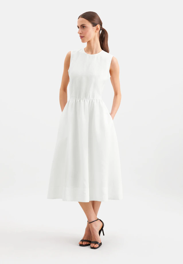 Ärmelloses Kleid aus 100% Leinen in Weiß |  Seidensticker Onlineshop