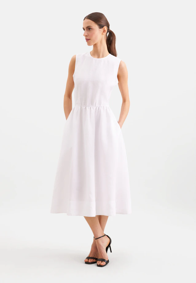 Ärmelloses Kleid aus 100% Leinen in Weiß |  Seidensticker Onlineshop