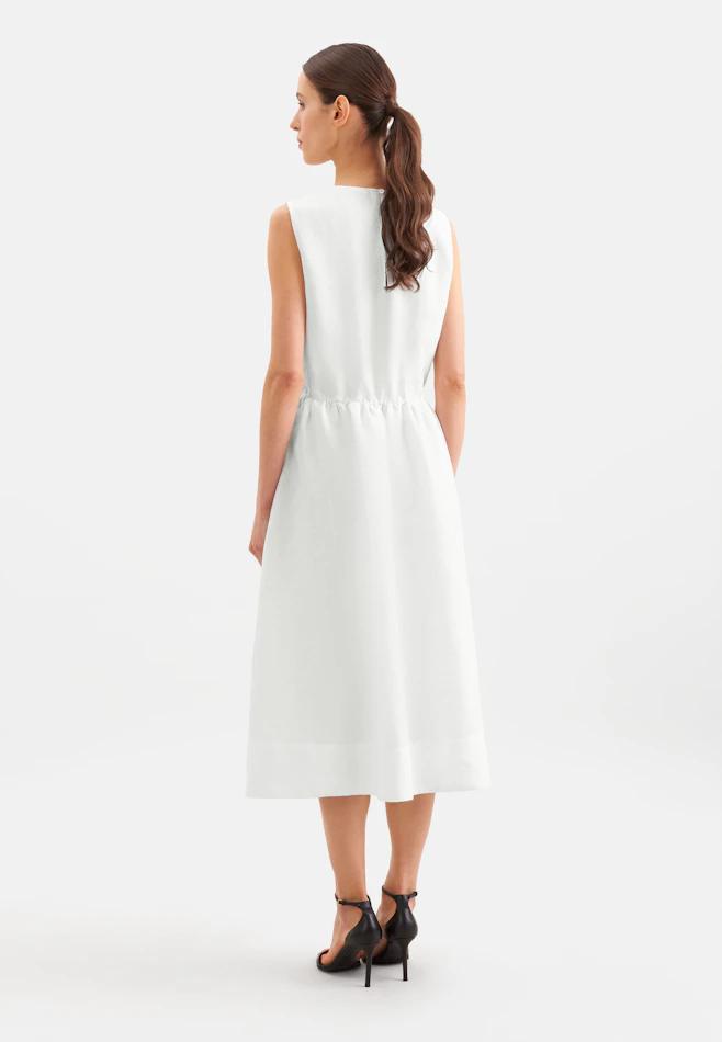 Ärmelloses Kleid aus 100% Leinen in Weiß | Seidensticker Onlineshop