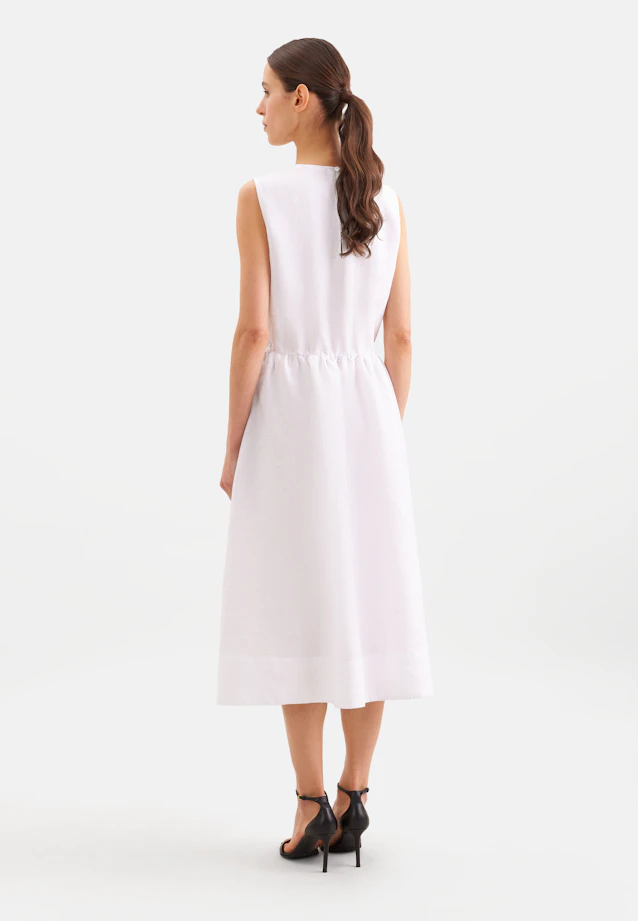 Ärmelloses Kleid aus 100% Leinen in Weiß |  Seidensticker Onlineshop