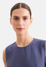 Ärmelloses Kleid aus 100% Leinen in Mittelblau |  Seidensticker Onlineshop