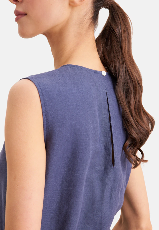 Ärmelloses Kleid aus 100% Leinen in Mittelblau |  Seidensticker Onlineshop