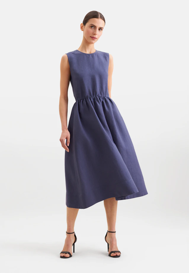 Ärmelloses Kleid aus 100% Leinen in Mittelblau |  Seidensticker Onlineshop