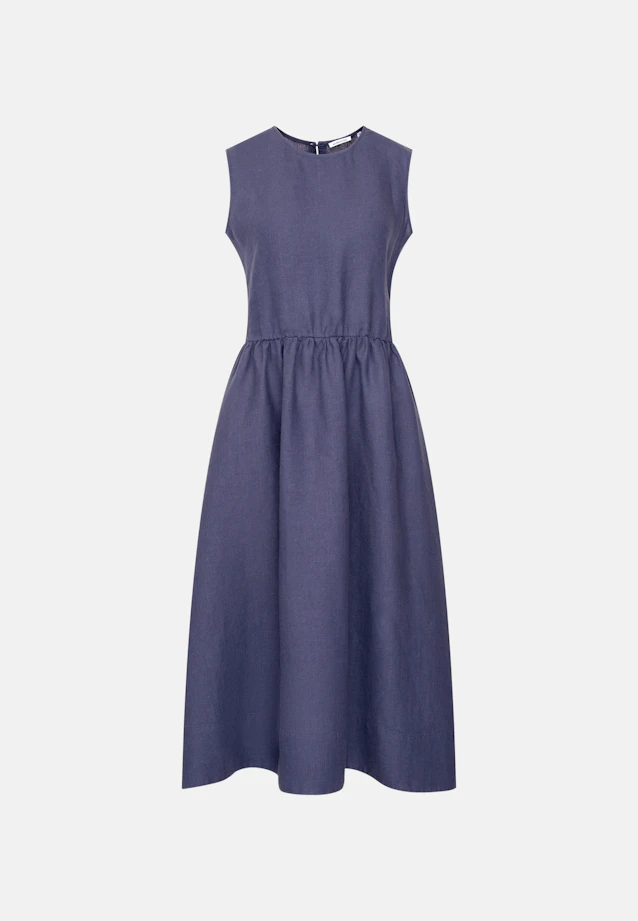 Ärmelloses Kleid aus 100% Leinen in Mittelblau |  Seidensticker Onlineshop