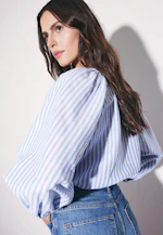 Tunic with Volume Sleeves in Linen Mix in Hellblau |  Seidensticker Onlineshop