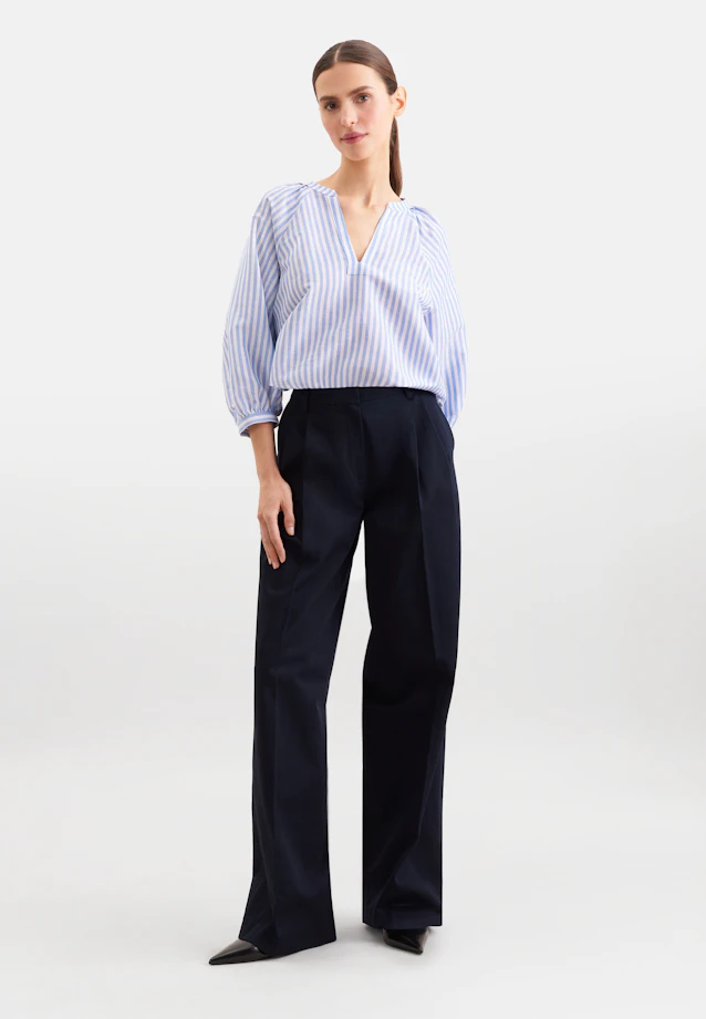Tunic with Volume Sleeves in Linen Mix in Hellblau |  Seidensticker Onlineshop