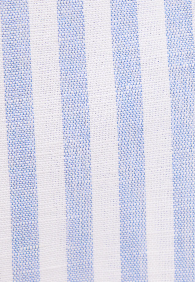 Hemdblusenkleid mit schwingendem Rock aus Leinen Mix, slim in Hellblau |  Seidensticker Onlineshop