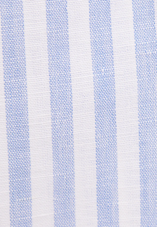 Shirt dress with swinging skirt made of linen mix, slim in Hellblau |  Seidensticker Onlineshop