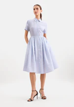 Hemdblusenkleid mit schwingendem Rock aus Leinen Mix, slim in Hellblau |  Seidensticker Onlineshop
