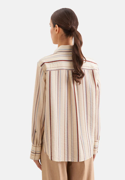 Fließende Hemdbluse aus Viskose Mix in Beige |  Seidensticker Onlineshop