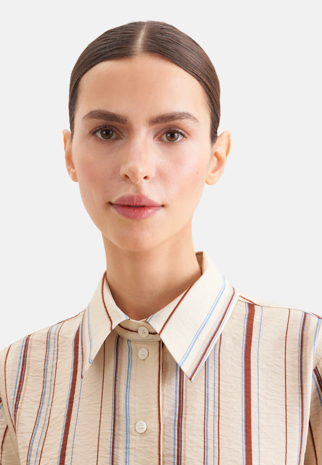 Fließende Hemdbluse aus Viskose Mix in Beige |  Seidensticker Onlineshop