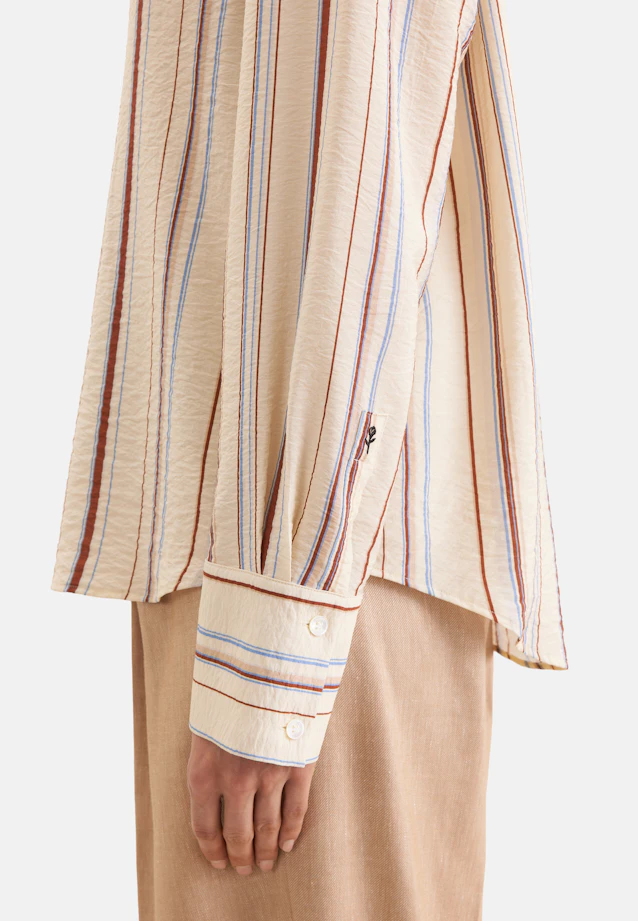 Fließende Hemdbluse aus Viskose Mix in Beige |  Seidensticker Onlineshop