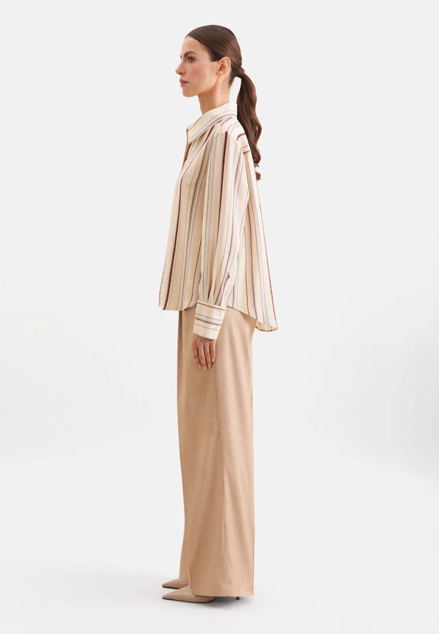 Fließende Hemdbluse aus Viskose Mix in Beige |  Seidensticker Onlineshop