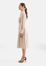 Fliessendes Hemdblusenkleid aus Viskose Mix in Beige |  Seidensticker Onlineshop