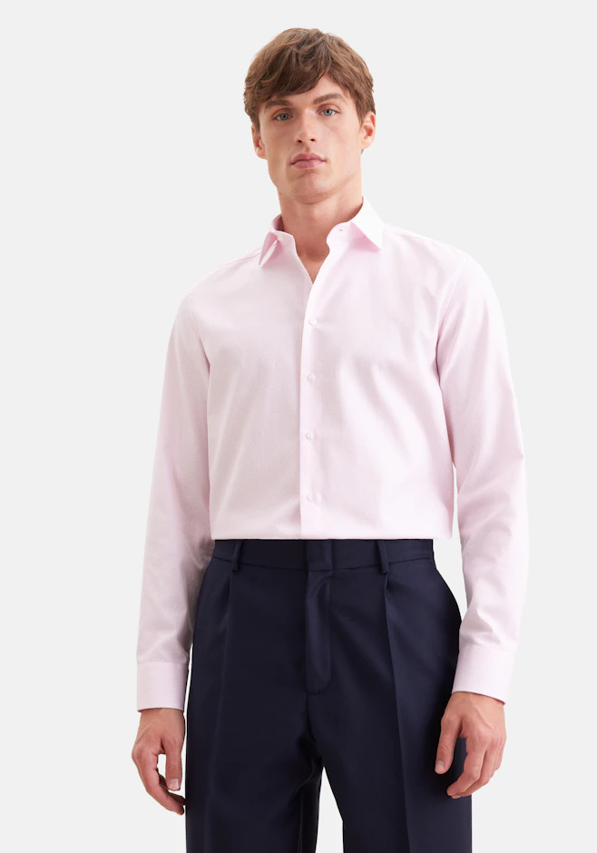 Slim Business Hemd Druck in Rosa | Seidensticker Onlineshop