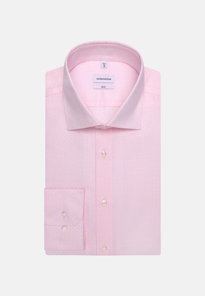 Slim Business Hemd Druck in Rosa | Seidensticker Onlineshop