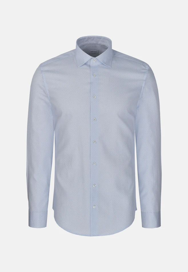 Slim Business Hemd Druck in Hellblau | Seidensticker Onlineshop