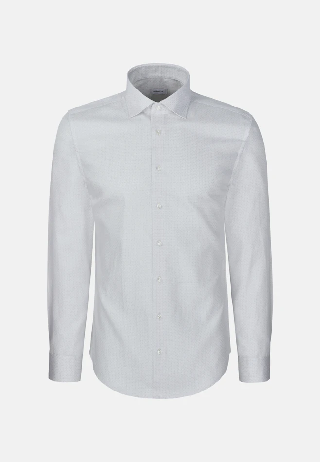 Slim Business Hemd Druck in Grau | Seidensticker Onlineshop