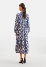 Stufenkleid aus Baumwoll Stretch in Mittelblau |  Seidensticker Onlineshop