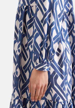 Stufenkleid aus Baumwoll Stretch in Mittelblau |  Seidensticker Onlineshop