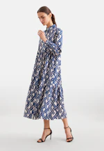 Stufenkleid aus Baumwoll Stretch in Mittelblau |  Seidensticker Onlineshop